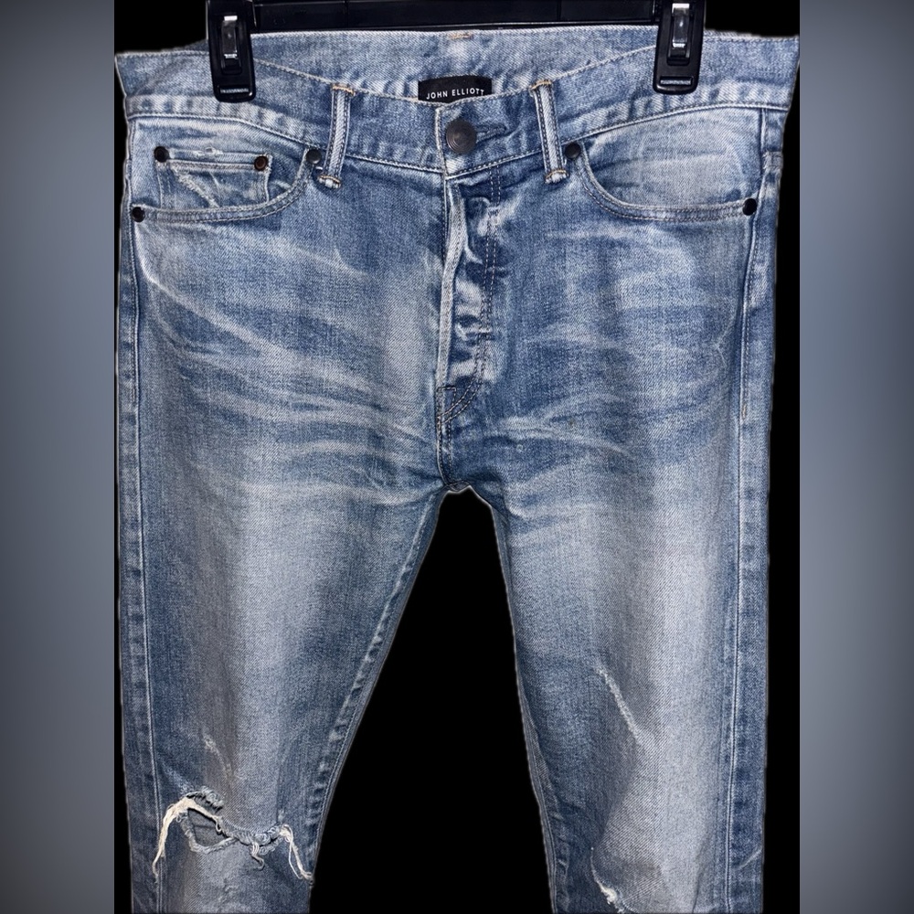 NWOT rare John Elliott 30x33.5” Japanese made selvedge denim jeans in cast 2 fit - Picture 16 of 16